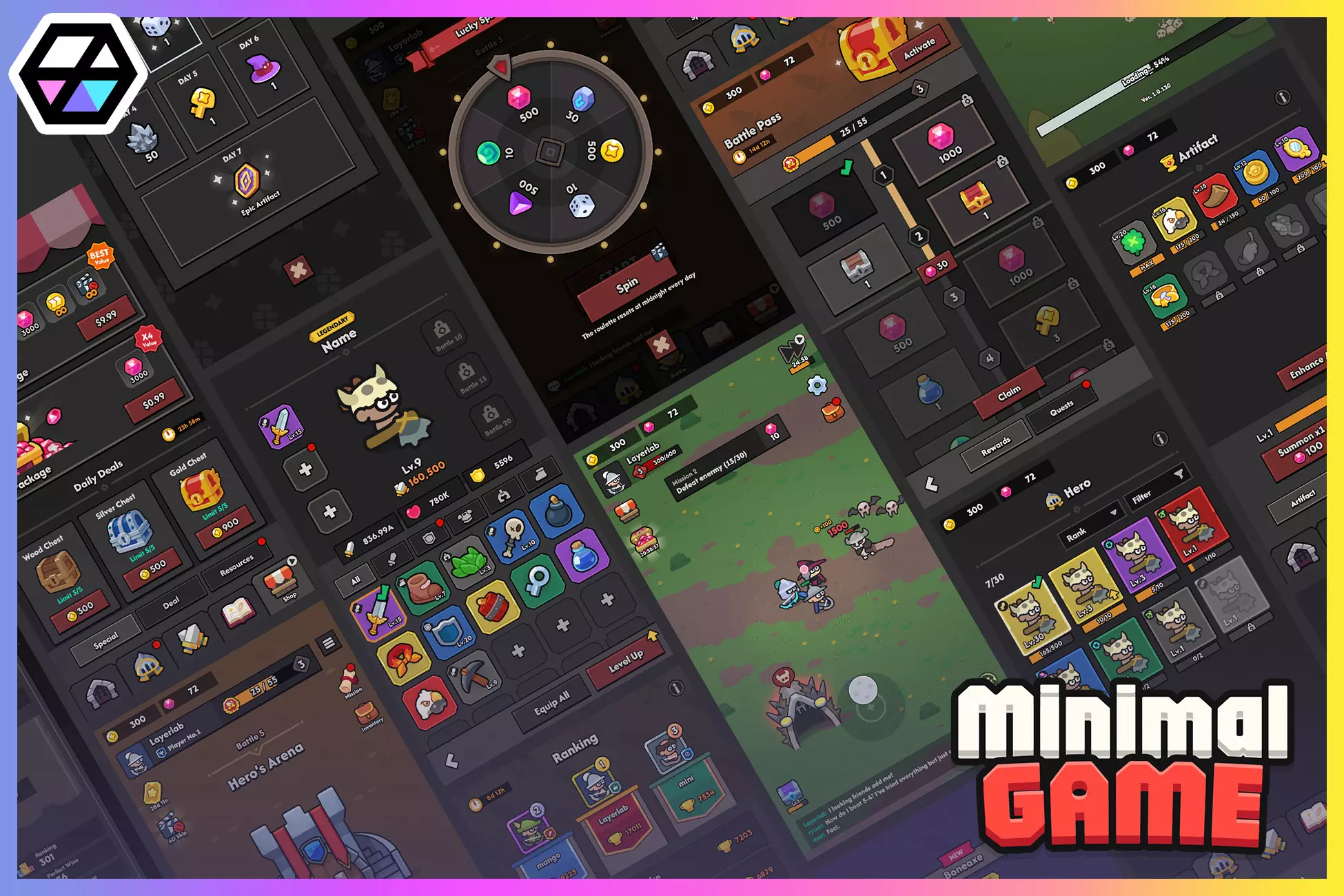 GUI Pro - Minimal Game Dark